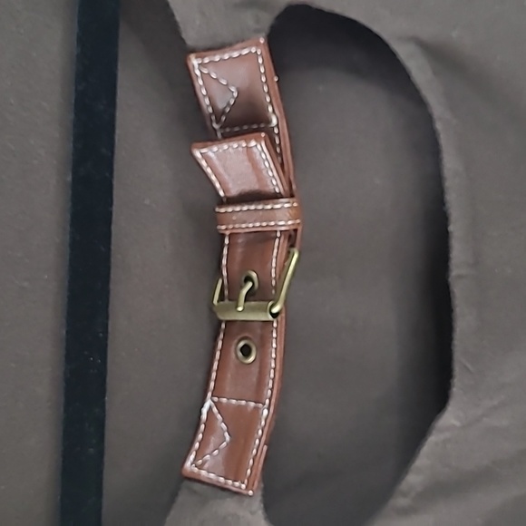 Michael Kors top with leather buckle, Size L - Picture 2 of 6